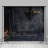 Lofaris Dark Black Room Curtain Candle Retro Wall Backdrop